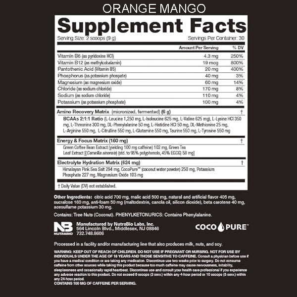 NutraBio Amino Kick 30 Servings