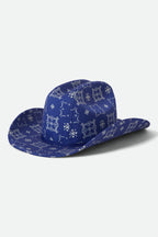Women's Odessa Cowboy Hat in the color Sunrise Blue/White - Front Product View