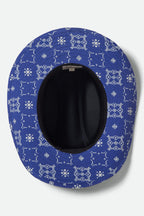 Women's Odessa Cowboy Hat in the color Sunrise Blue/White - Additional Laydown image
