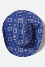 Women's Odessa Cowboy Hat in the color Sunrise Blue/White - Additional Laydown image