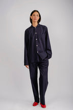 Organic Poplin Sleepwear Long Sleeve Top