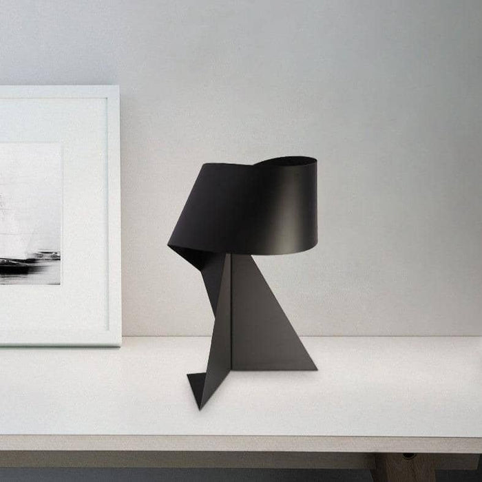 Origami-Inspired Minimalist Side Table Lamp: Artful Lighting
