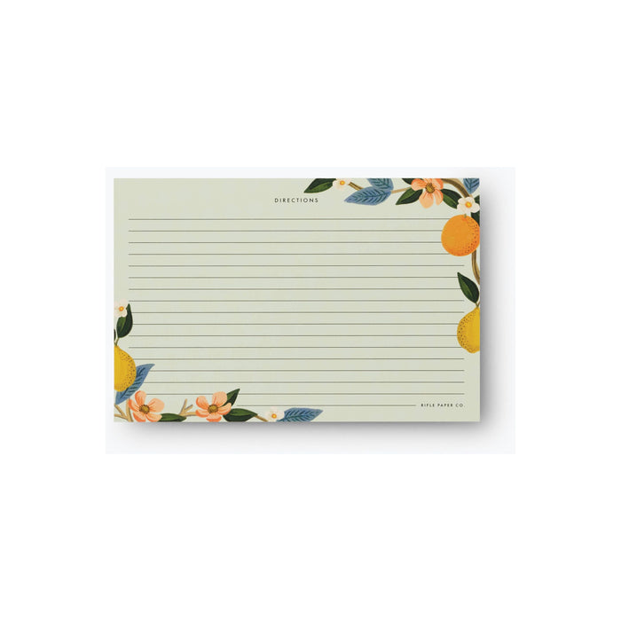 Pack of 12 Citrus Grove Recipe Card