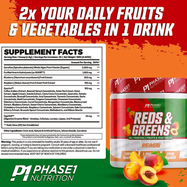 Phase1 Reds & Greens 30 Servings