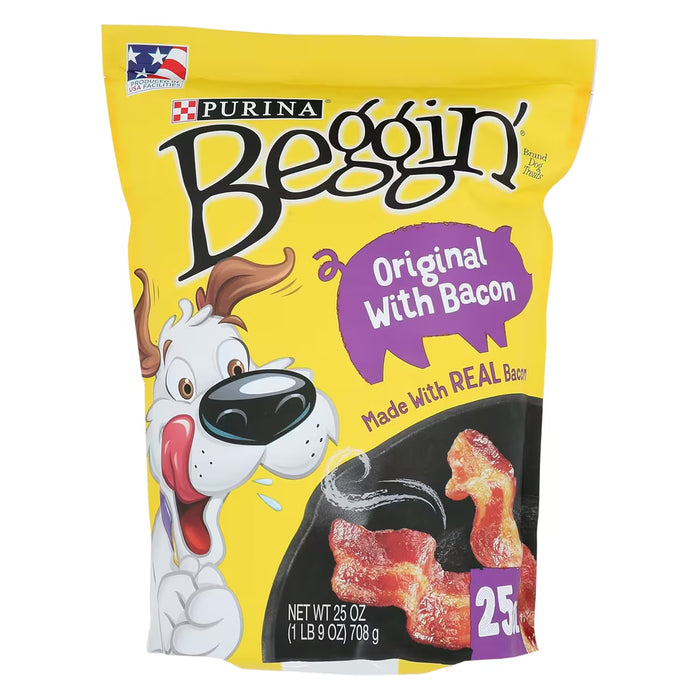 Purina Beggin’ Strips Dog Treats – Bacon Flavor – 25 oz – 4 Pack