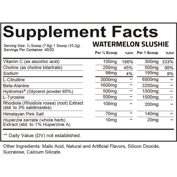 Redcon1 Total War PUMP Non-Stim Preworkout 40/20 Servings