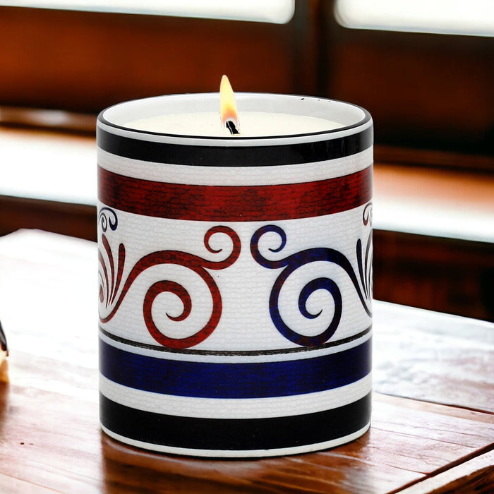 RICCO ITALIA PALIO: Candle Black-Maroon Design by Mario Bruno (Design 6395)