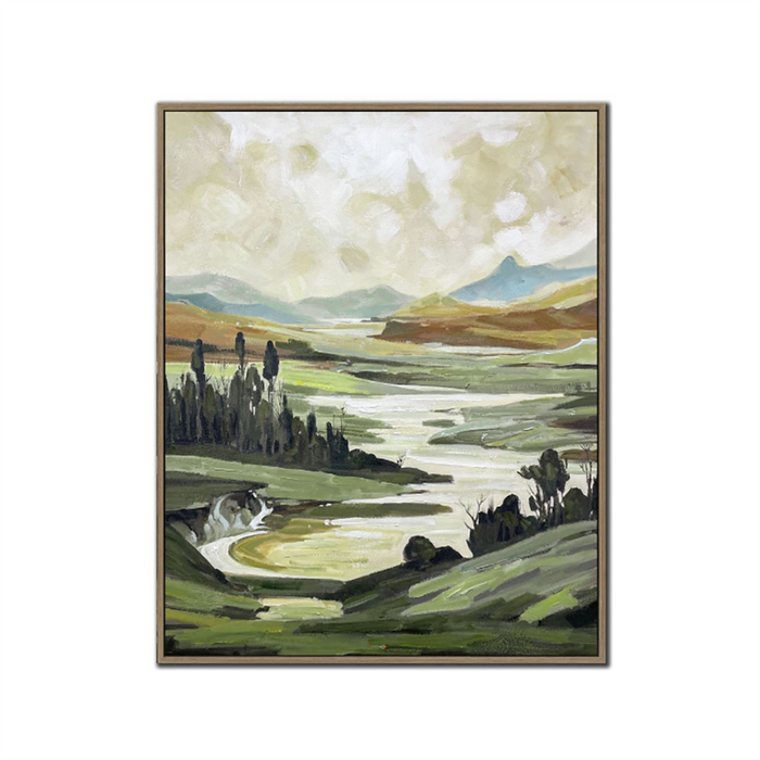 Rolling Hills II green canvas art from Streamline Art