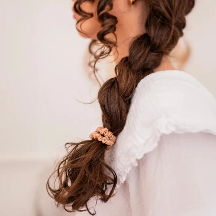 Silk Elasticated Hair Scrunchies - Pack Of 2