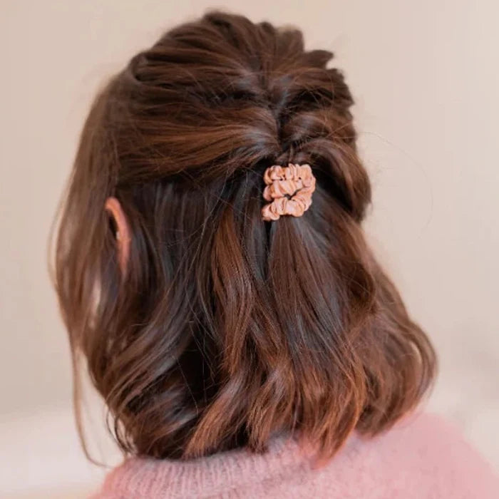 Silk Elasticated Hair Scrunchies - Pack Of 2