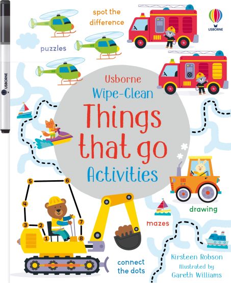 Usborne Things That Go Wipe Clean Book