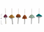 Velvet Mushroom Ornament - Pine & Moss