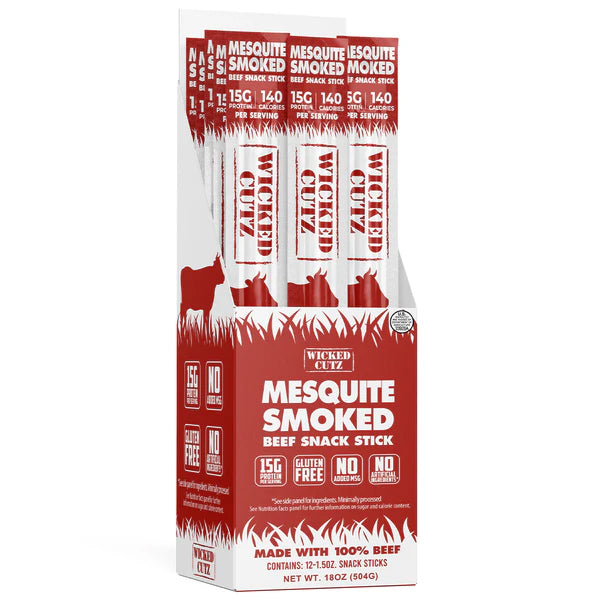 Wicked Cutz Beef Snack Sticks 12pk