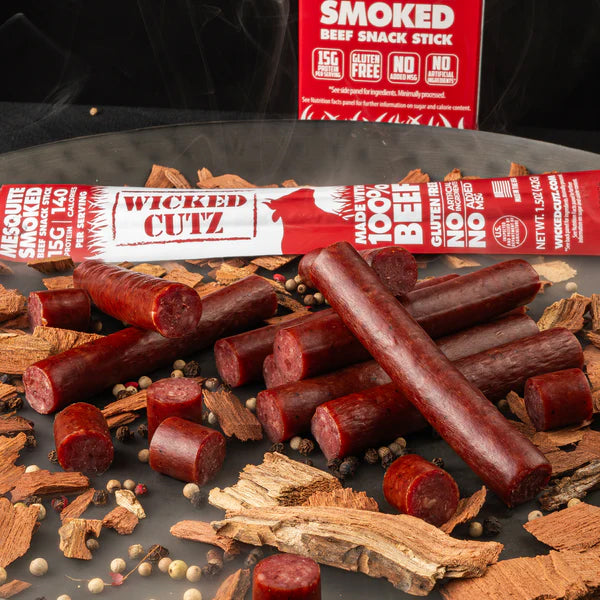 Wicked Cutz Beef Snack Sticks 12pk
