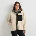 Women's Chilali Faux Shearling Fleece Jacket-Oyster-Regular-18