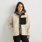 Women's Chilali Faux Shearling Fleece Jacket-Oyster-Regular-18