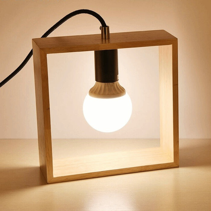 Wooden Bedside Table Lamp - Stylish & Modern Lighting for Bedroom Decor